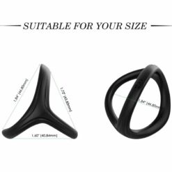 Comprar ARMONY - TRESOR ANILLO DOBLE SILICONA NEGRO al mejor precio - Envíos Discretos