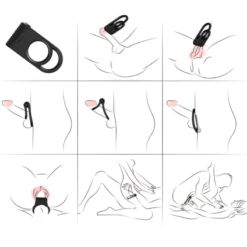 Comprar ARMONY - TWINS ANILLO DOBLE VIBRADOR PAREJAS NEGRO al mejor precio - Envíos Discretos