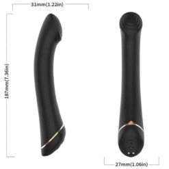 Comprar ARMONY - VIBRADOR CABEZA PLANA SILICONA NEGRO al mejor precio - Envíos Discretos
