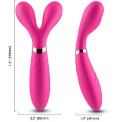 Comprar ARMONY - Y-WAND MASAJEADOR & VIBRADOR CABEZA DOBLE FUCSIA al mejor precio - Envíos Discretos