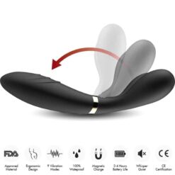 Comprar ARMONY - Y-WAND MASAJEADOR & VIBRADOR CABEZA DOBLE NEGRO al mejor precio - Envíos Discretos