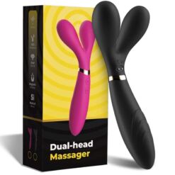 Comprar ARMONY - Y-WAND MASAJEADOR & VIBRADOR CABEZA DOBLE NEGRO al mejor precio - Envíos Discretos