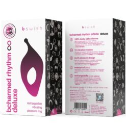 Comprar B SWISH - BCHARMED RHYTHM INFINITE DELUXE ANILLO PARA PENE 15 VIBRACIONES NEGRO al mejor precio - Envíos Discretos