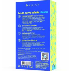 Comprar B SWISH - BCUTE CURVE INFINITE CLASSIC VIBRADOR RECARGABLE SILICONA AZUL al mejor precio - Envíos Discretos
