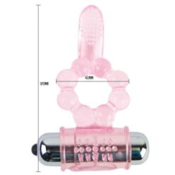 Comprar BAILE - ANILLO SILICONA 10 RITMOS LENGUA CON VIBRACIÓN ROSA al mejor precio - Envíos Discretos