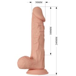 Comprar BAILE - BEAUTIFUL ENCOUNTER BURAQ DILDO REALÍSTICO FLEXIBLE 24 CM NATURAL al mejor precio - Envíos Discretos