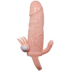Comprar BAILE - BRAVE MAN FUNDA PENE ANAL Y CLITORIS VIBRADOR 16.5 CM NATURAL al mejor precio - Envíos Discretos