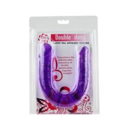 Comprar BAILE - DILDO DOBLE EN GELATINA FLEXIBLE LILA al mejor precio - Envíos Discretos