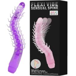 Comprar BAILE - FLEXI VIBE SENSUAL SPINE BENDABLE VIBRATING DILDO LILA 23.5 CM al mejor precio - Envíos Discretos
