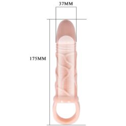 Comprar BAILE - FUNDA EXTENSORA PENE CON STRAP PARA TESTÍCULOS 13.5 CM al mejor precio - Envíos Discretos