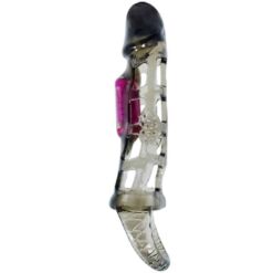 Comprar BAILE - FUNDA EXTENSORA PENE CON VIBRACIÓN Y STRAP 13.5 CM al mejor precio - Envíos Discretos