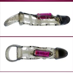 Comprar BAILE - FUNDA EXTENSORA PENE CON VIBRACIÓN Y STRAP 13.5 CM al mejor precio - Envíos Discretos