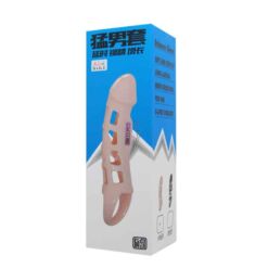 Comprar BAILE - FUNDA EXTENSORA PENE CON VIBRACIÓN Y STRAP NATURAL 13.5 CM al mejor precio - Envíos Discretos