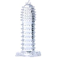 Comprar BAILE - FUNDA PARA PENE CON PUNTOS ESTIMULANTES TRANSPARENTE 14 CM al mejor precio - Envíos Discretos