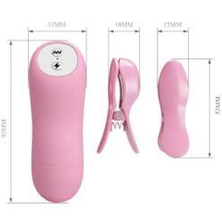 Comprar BAILE - ROMANTIC WAVE PINZAS CON VIBRACIÓN Y ELECTROSHOCK al mejor precio - Envíos Discretos