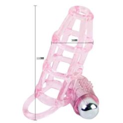 Comprar BAILE - SWEET 10 RITMOS FUNDA Y ANILLO SILICONA PARA EL PENE ROSA al mejor precio - Envíos Discretos