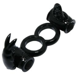 Comprar BAILE - SWEET RING ANILLO DOBLE CON RABBIT DOBLE al mejor precio - Envíos Discretos