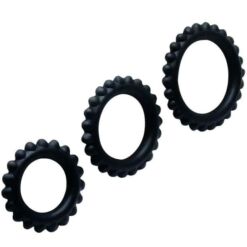 Comprar BAILE - TITAN SET 3 PCS COCK RING BLACK 2.8 + 2.4 + 1.9 CM al mejor precio - Envíos Discretos