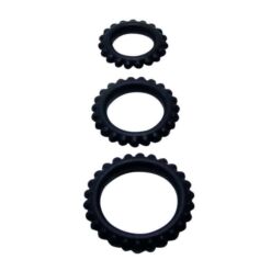 Comprar BAILE - TITAN SET 3 PCS COCK RING BLACK 2.8 + 2.4 + 1.9 CM al mejor precio - Envíos Discretos