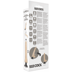 Comprar BASECOCK - VIBRADOR REALÍSTICO 2-1 NATURAL 18.5 CM -O- 4 CM al mejor precio - Envíos Discretos