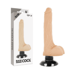 Comprar BASECOCK - VIBRADOR REALÍSTICO 2-1 NATURAL 18.5 CM -O- 4 CM al mejor precio - Envíos Discretos