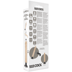 Comprar BASECOCK - VIBRADOR REALÍSTICO 2-1 NATURAL 20 CM -O- 4 CM al mejor precio - Envíos Discretos