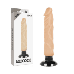 Comprar BASECOCK - VIBRADOR REALÍSTICO 2-1 NATURAL 20 CM -O- 4 CM al mejor precio - Envíos Discretos