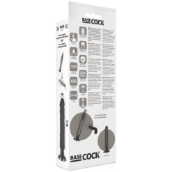 Comprar BASECOCK - VIBRADOR REALÍSTICO 2-1 NATURAL NEGRO 20 CM -O- 4 CM al mejor precio - Envíos Discretos