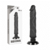 Comprar BASECOCK - VIBRADOR REALÍSTICO 2-1 NATURAL NEGRO 20 CM -O- 4 CM al mejor precio - Envíos Discretos