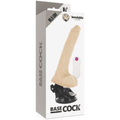 Comprar BASECOCK - VIBRADOR REALÍSTICO ARTICULABLE CONTROL REMOTO NATURAL 18.5 CM -O- 4 CM al mejor precio - Envíos Discretos