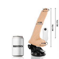 Comprar BASECOCK - VIBRADOR REALÍSTICO ARTICULABLE CONTROL REMOTO NATURAL 18.5 CM -O- 4 CM al mejor precio - Envíos Discretos