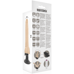 Comprar BASECOCK - VIBRADOR REALÍSTICO ARTICULABLE CONTROL REMOTO NATURAL 18.5 CM -O- 4 CM al mejor precio - Envíos Discretos