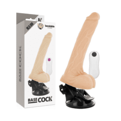 Comprar BASECOCK - VIBRADOR REALÍSTICO ARTICULABLE CONTROL REMOTO NATURAL 18.5 CM -O- 4 CM al mejor precio - Envíos Discretos