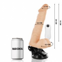 Comprar BASECOCK - VIBRADOR REALÍSTICO ARTICULABLE CONTROL REMOTO NATURAL 20 CM -O- 4.5 CM al mejor precio - Envíos Discretos