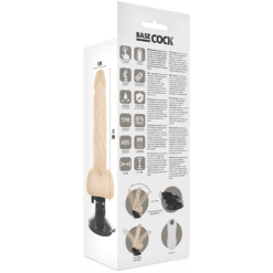 Comprar BASECOCK - VIBRADOR REALÍSTICO ARTICULABLE CONTROL REMOTO NATURAL 21 CM -O- 5 CM al mejor precio - Envíos Discretos