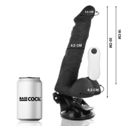 Comprar BASECOCK - VIBRADOR REALÍSTICO ARTICULABLE CONTROL REMOTO NEGRO 20 CM -O- 4.5 CM al mejor precio - Envíos Discretos