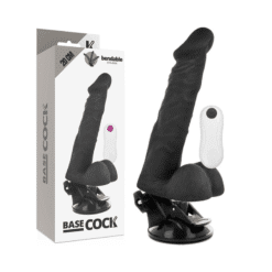 Comprar BASECOCK - VIBRADOR REALÍSTICO ARTICULABLE CONTROL REMOTO NEGRO 20 CM -O- 4.5 CM al mejor precio - Envíos Discretos