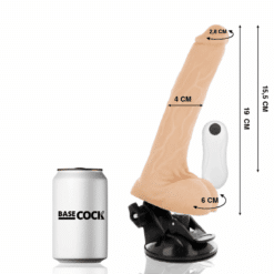 Comprar BASECOCK - VIBRADOR REALÍSTICO CONTROL REMOTO NATURAL 19 CM -O- 4 CM al mejor precio - Envíos Discretos