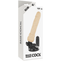 Comprar BASECOCK - VIBRADOR REALÍSTICO CONTROL REMOTO NATURAL 19.5 CM -O- 4 CM al mejor precio - Envíos Discretos
