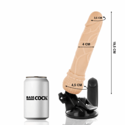Comprar BASECOCK - VIBRADOR REALÍSTICO CONTROL REMOTO NATURAL 19.5 CM -O- 4 CM al mejor precio - Envíos Discretos