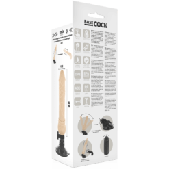 Comprar BASECOCK - VIBRADOR REALÍSTICO CONTROL REMOTO NATURAL 19.5 CM -O- 4 CM al mejor precio - Envíos Discretos