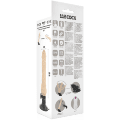 Comprar BASECOCK - VIBRADOR REALÍSTICO CONTROL REMOTO NATURAL 19.5 CM -O- 4 CM al mejor precio - Envíos Discretos