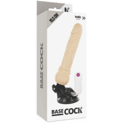 Comprar BASECOCK - VIBRADOR REALÍSTICO CONTROL REMOTO NATURAL 19.5 CM -O- 4 CM al mejor precio - Envíos Discretos