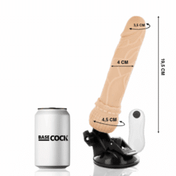 Comprar BASECOCK - VIBRADOR REALÍSTICO CONTROL REMOTO NATURAL 19.5 CM -O- 4 CM al mejor precio - Envíos Discretos