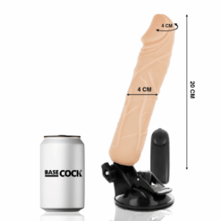 Comprar BASECOCK - VIBRADOR REALÍSTICO CONTROL REMOTO NATURAL 20 CM -O- 4 CM al mejor precio - Envíos Discretos