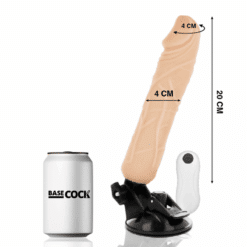 Comprar BASECOCK - VIBRADOR REALÍSTICO CONTROL REMOTO NATURAL 20 CM -O- 4 CM al mejor precio - Envíos Discretos