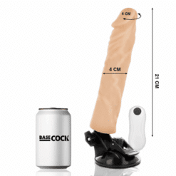 Comprar BASECOCK - VIBRADOR REALÍSTICO CONTROL REMOTO NATURAL 21 CM -O- 4 CM al mejor precio - Envíos Discretos