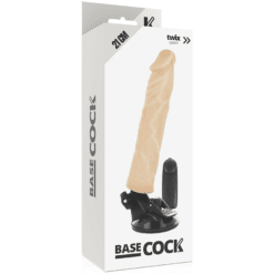 Comprar BASECOCK - VIBRADOR REALÍSTICO CONTROL REMOTO NATURAL 21 CM -O- 4 CM al mejor precio - Envíos Discretos