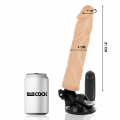 Comprar BASECOCK - VIBRADOR REALÍSTICO CONTROL REMOTO NATURAL 21 CM -O- 4 CM al mejor precio - Envíos Discretos