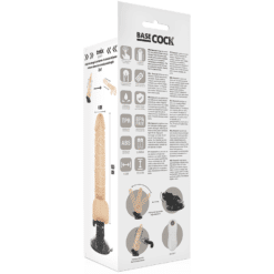 Comprar BASECOCK - VIBRADOR REALÍSTICO CONTROL REMOTO NATURAL CON TESTÍCULOS 19.5 CM -O- 4 CM al mejor precio - Envíos Discretos
